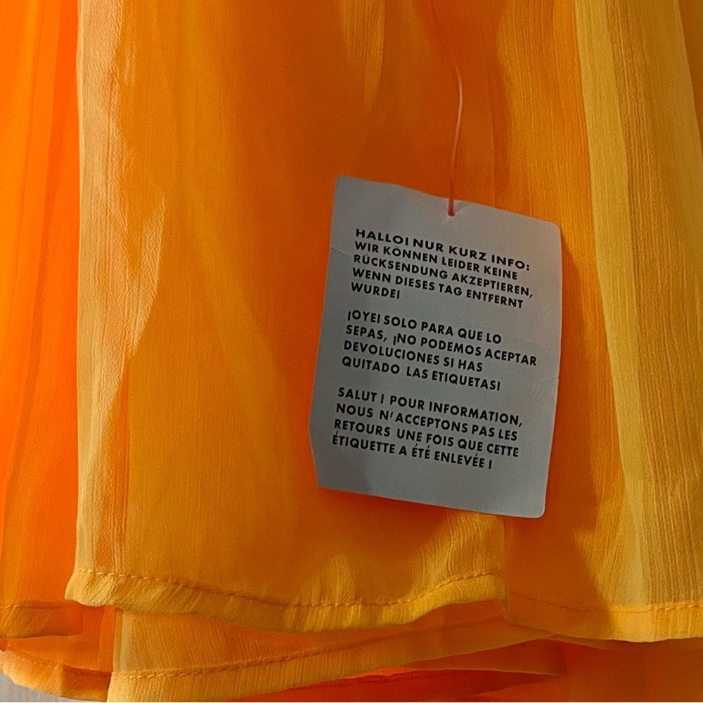 ASOS Bright Orange Sheer Over Slip Halter Maxi Dress - Picture 10 of 11